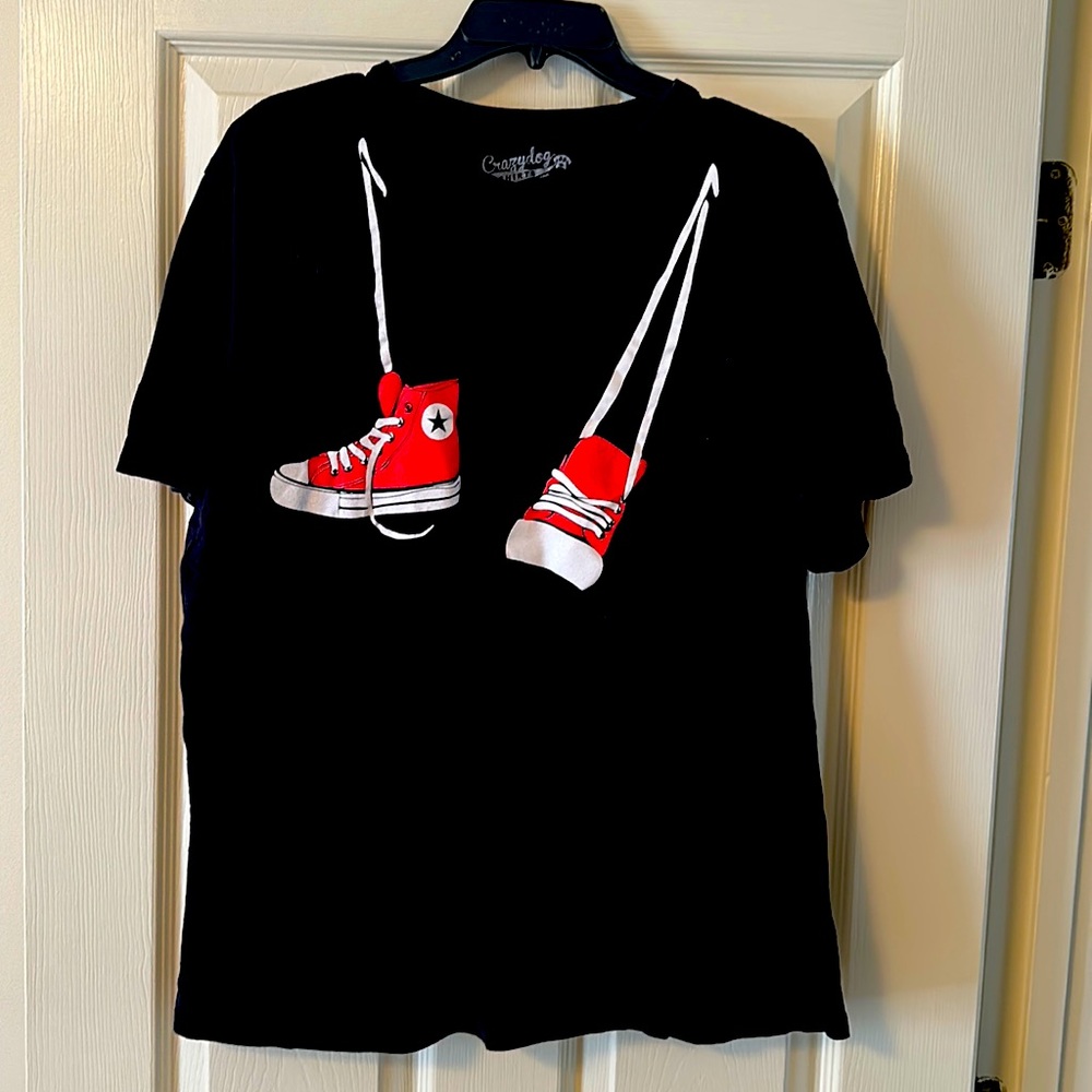 Crazydog Black Short Sleeve Shirt. Size XL.